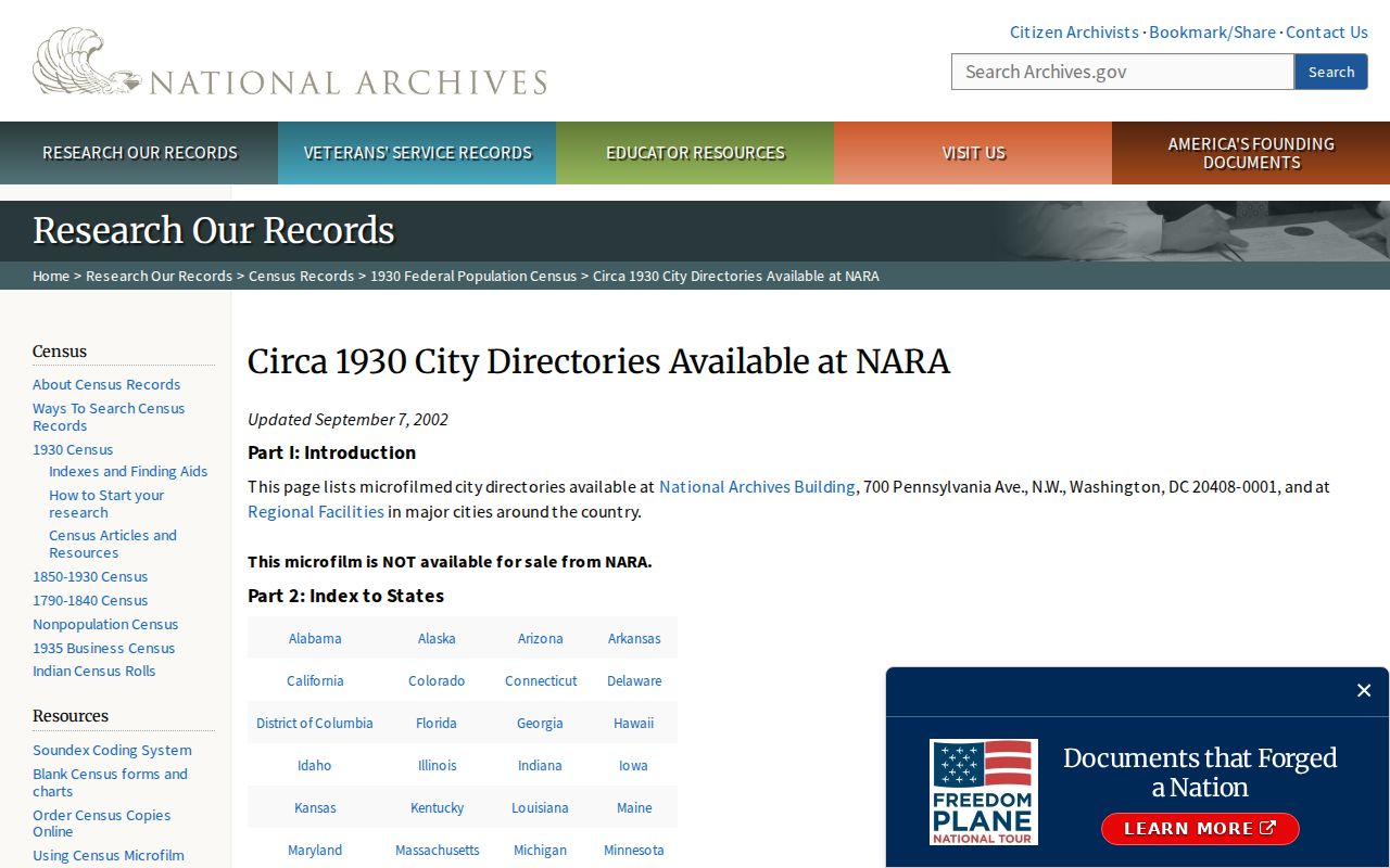 Laguna Beach city directory National Archives inventory