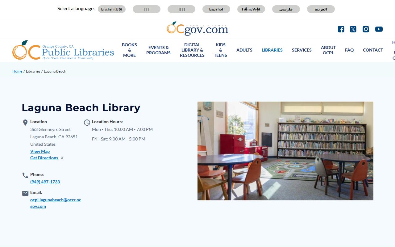 Laguna Beach residents directory library and historical records access